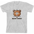 thumbnail image 3 of Beary Sweet Youth Heather Gray Crew Neck Short Sleeve Tee-Medium, 3 of 4