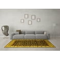 thumbnail image 3 of Ahgly Company Machine Washable Indoor Rectangle Oriental Yellow Industrial Area Rugs, 7' x 10', 3 of 4
