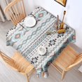 thumbnail image 2 of Blue Geometric and Striped Pattern Square Tablecloth,Waterproof Square Table Cover,Wipeable Spillproof Washable Table Cover for Home Kitchen Party Decor 42"X42"(107x107cm), 2 of 6