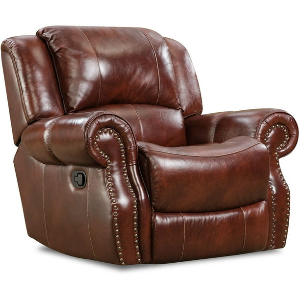 Cambridge Telluride Leather Rocker Recliner in Oxblood