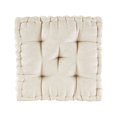 thumbnail image 4 of Intelligent Design Azza Coussin de Sol Carré en Poly Chenille Ivoire 20x20, 4 of 4