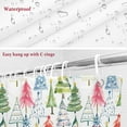 thumbnail image 6 of Colorful Christmas Tree Bathroom Shower Curtain Abstract Painting Pine Tree Forest Waterproof Washable Shower Curtains for Bathtub Bath Decor with Grommets and Hook 54 X 78 Inch, 6 of 8