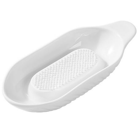 

Ceramics Grater Plate White 20.2*8.5cm for Adult Cook