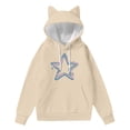 thumbnail image 4 of EchfiProm Womens Sweatshirts with Pockets Pullover Hoodies Comfy Yellow Hooded Long Sleeve Tops for Ladies, 4 of 4