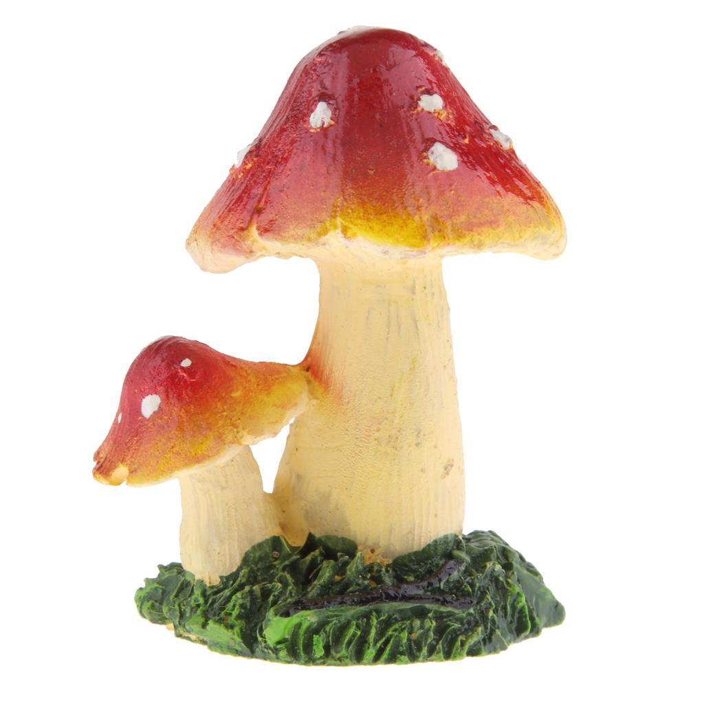 Miniature Mushroom Figurine,Fairy Garden Decoration,Terrarium ,Mushroom ...