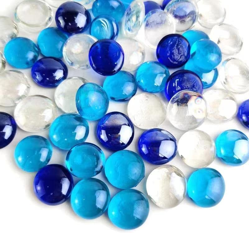Flat Marbles Glass Gems Pebbles Gemstone Vase Fillers Beads for Vases