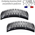 thumbnail image 4 of Camila Paris Cp2946 Peine lateral para el cabello francés Peines pequeños redondeados negros con torcedura francesa Pinzas para el cabello decorativas de sujeción fuerte para mujeres Moño moño Up-Do S, 4 of 5