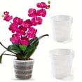 thumbnail image 3 of Orchid Pot, Transparent Orchid Pot with Breathable Root Control Design, Plastic Hydroponic Basket for Orchids, Light‑Transmitting Flower Pot for Gardening(L), 3 of 3