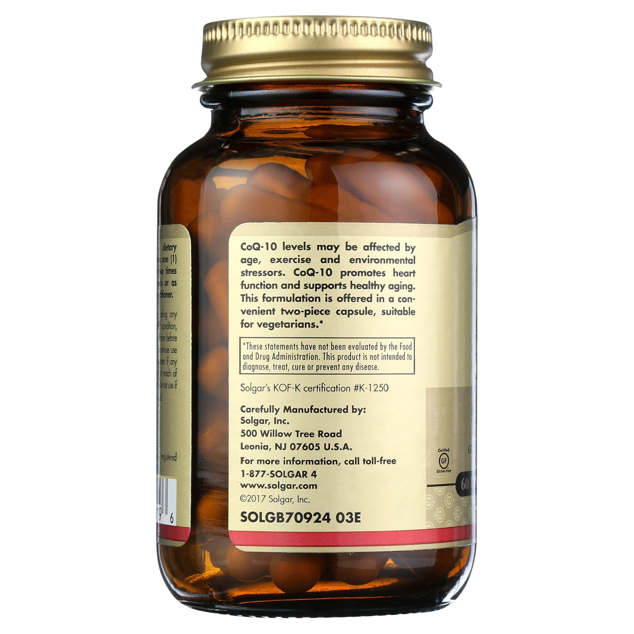 Solgar Vegetarian CoQ-10 120 mg Vegetable Capsules 1 ea