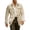Khaki, variant on Safari Jacket for Men Belted Long Sleeve Button down Shirt Jacket Striped Midi Length Coat with Pockets Khaki XXL