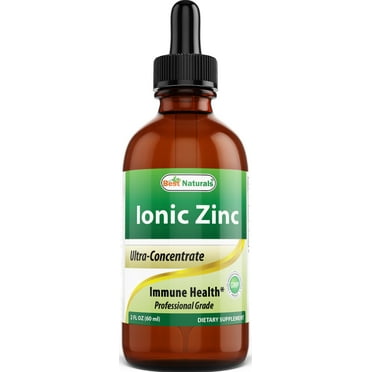 Best Naturals Ionic Liquid Zinc - Immune Support - High Bioavailability - Glass Bottles 2 OZ (60ml)