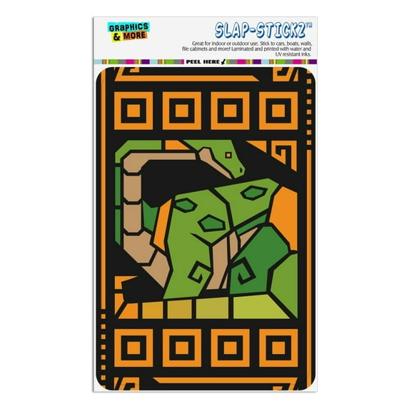 Geometric Apatosaurus Brontosaurus Dinosaur Aztec Mayan Style Home Business Office Sign