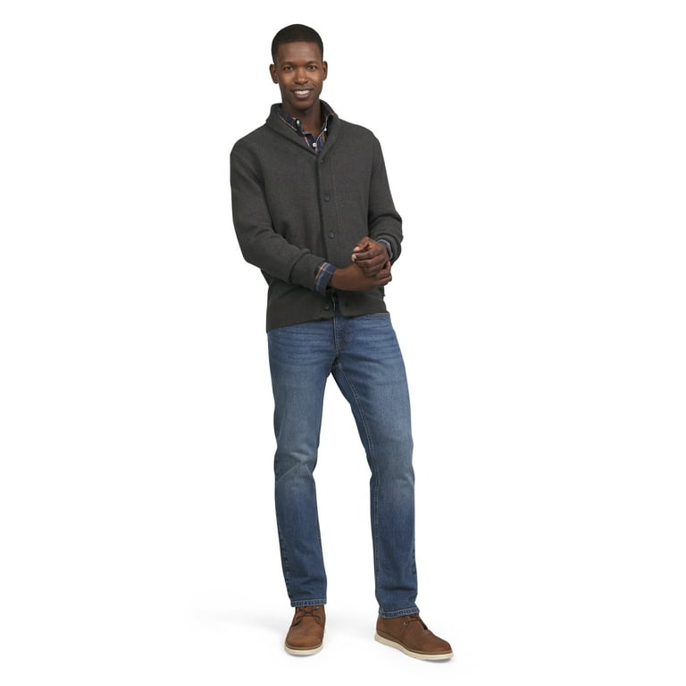 Chaps mens cardigan sweater discount