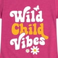 thumbnail image 3 of Instant Message - Vibes Wild Child - Toddler & Youth Girls Short Sleeve Graphic T-Shirt, 3 of 6