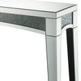 thumbnail image 3 of Benjara Mirror Top Console Table with Arched Faux Crystal Inlay Apron, Silver, 3 of 3