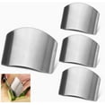 thumbnail image 1 of Paquete de 4 protectores de dedos para cortar verduras y frutas de forma segura, Protector de mano de dedo de acero inoxidable para cortar carne, utensilios de cocina para Chef Jormftte WMZY-227, 1 of 5