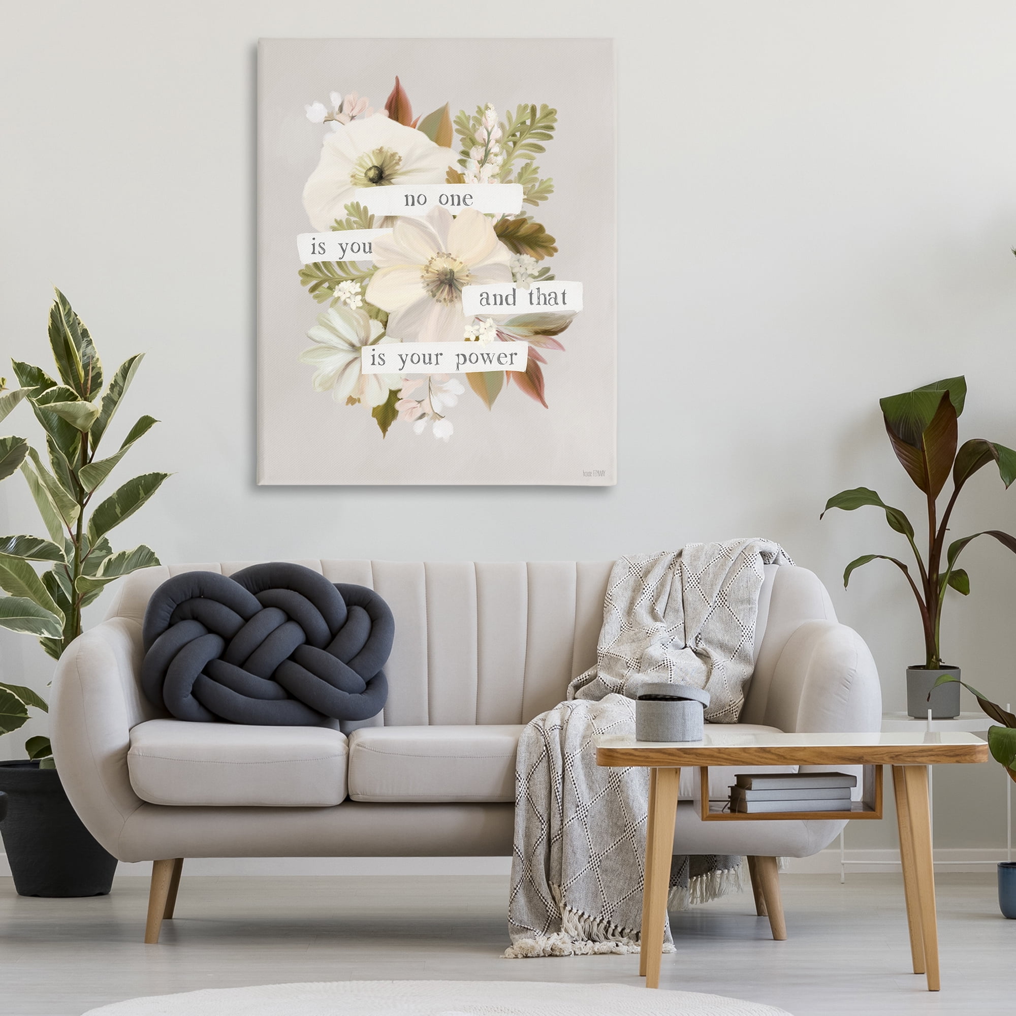 Stupell Industries No One Is You Botanical & Floral Painting Gallery Wrapped Canvas Art Print Wall Art, 36 x 48