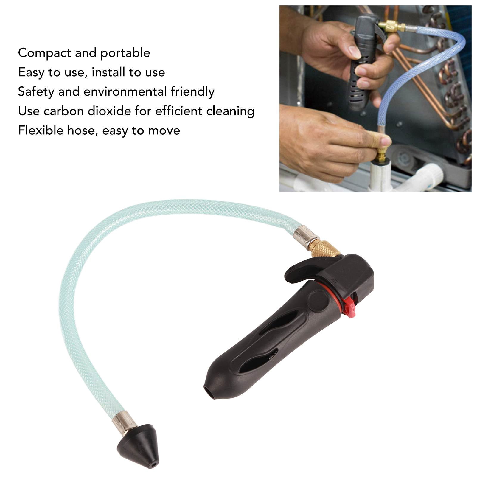 Threaded CO2 Cartridge Drain Gun Blaster Cleaner for A/C Condensate Lines with Drain Hose Air Conditioner Cleaner, Transmitter Opener Kit Air Conditioner Cleaner Blaster Opener Kit