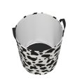 thumbnail image 4 of Circular Hamper Single Layer Laundry Basket Storage Basket Waterproof Single Layer Fabric With Handle Pe Support Strip Simple Cow Print Pattern, Vector Art Style_3 Small, 4 of 8