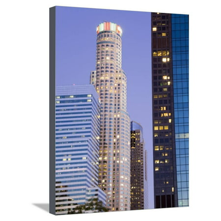 Us Bank Tower in Los Angeles, California, United States of America, North America Stretched Canvas Print Wall Art By Richard