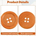 thumbnail image 4 of 50 PCS Wood Buttons, 1 Inch Wooden Buttons 4 Hole Classic Brown Sewing Button for Shirt Sew Pillow Covers Headbands DIY Crafts Sewing Knitted Items Projects Decorations 25mm, 4 of 8