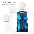 thumbnail image 3 of Naloa Futuristic Blue Light Wolf Basketball Jersey Reversible Men's Mesh Athletic Sports Shirts Training Practice S-4XLMedium, 3 of 6