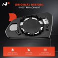 thumbnail image 6 of A-Premium Right Passenger Side Heated Mirror Glass with Backing Plate Compatible with Hyundai Sonata 2015 2016 2017 2018 2019 - Exterior Side View Convex Mirror, 6 of 9