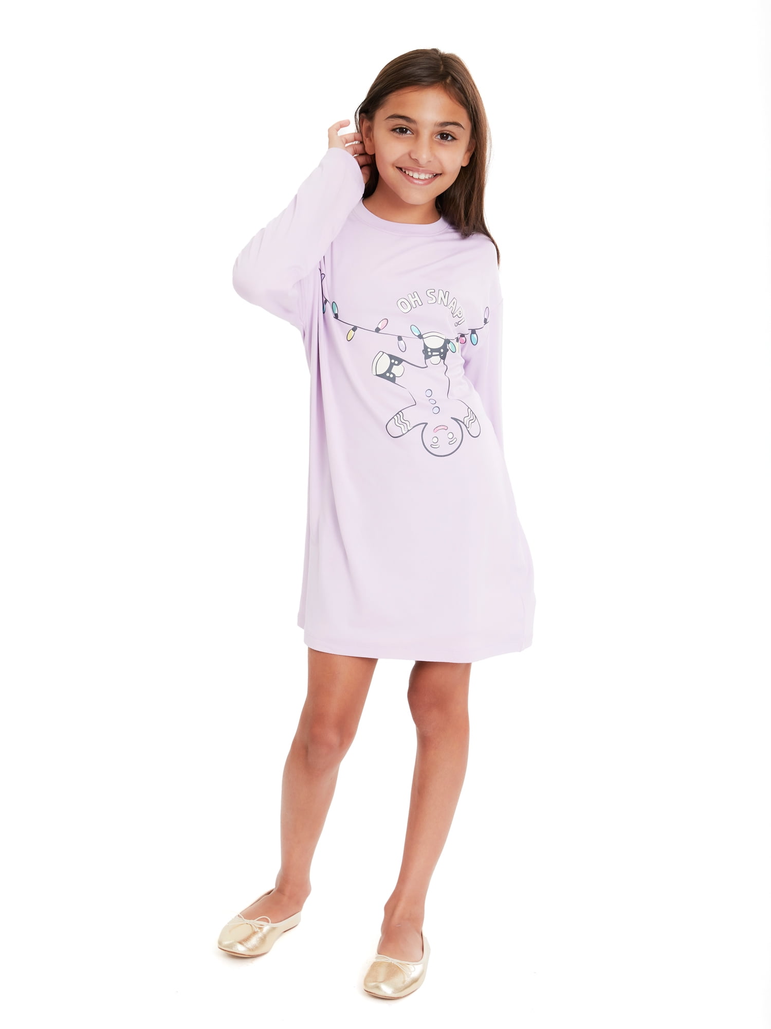 Wonder Nation Girls Gingerbread Dress, 2-Pack, Sizes 4-12