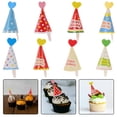 thumbnail image 4 of KAKOWELY 36 mini sombreros de cumpleaños para tartas, conos de cono, decoración para cupcakes, postres y baby shower., 4 of 4