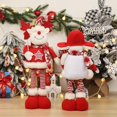 thumbnail image 6 of Christmas Decorations Figurine Telescopic Spring Legs Christmas Ornament Snowman Reindeer Santa Claus Red Standing Home Decorations Doll Door Window Table Tree Holiday Xmas Season Decor, 6 of 8