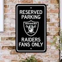 Las Vegas Raiders Team Color Reserved Parking Sign Décor 18in. X 11.5in. Lightweight