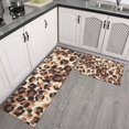 thumbnail image 2 of Beige and Brown Leopard Pattern Kitchen Rugs Sets Of 2,Anti Fatigue Kitchen Mat Rugs Non Slip Washable,Decorative Kitchen Floor Mats for Kitchen,Sink,Laundry,17"x30"+17"x47", 2 of 7