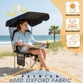 thumbnail image 5 of Portable Camping Chair with Canopy - Folding Chair with Canopy, Durable 600D Oxford Canopy Chair for Camping, Beach, Picnics, Fishing & Sports,Black, 5 of 8