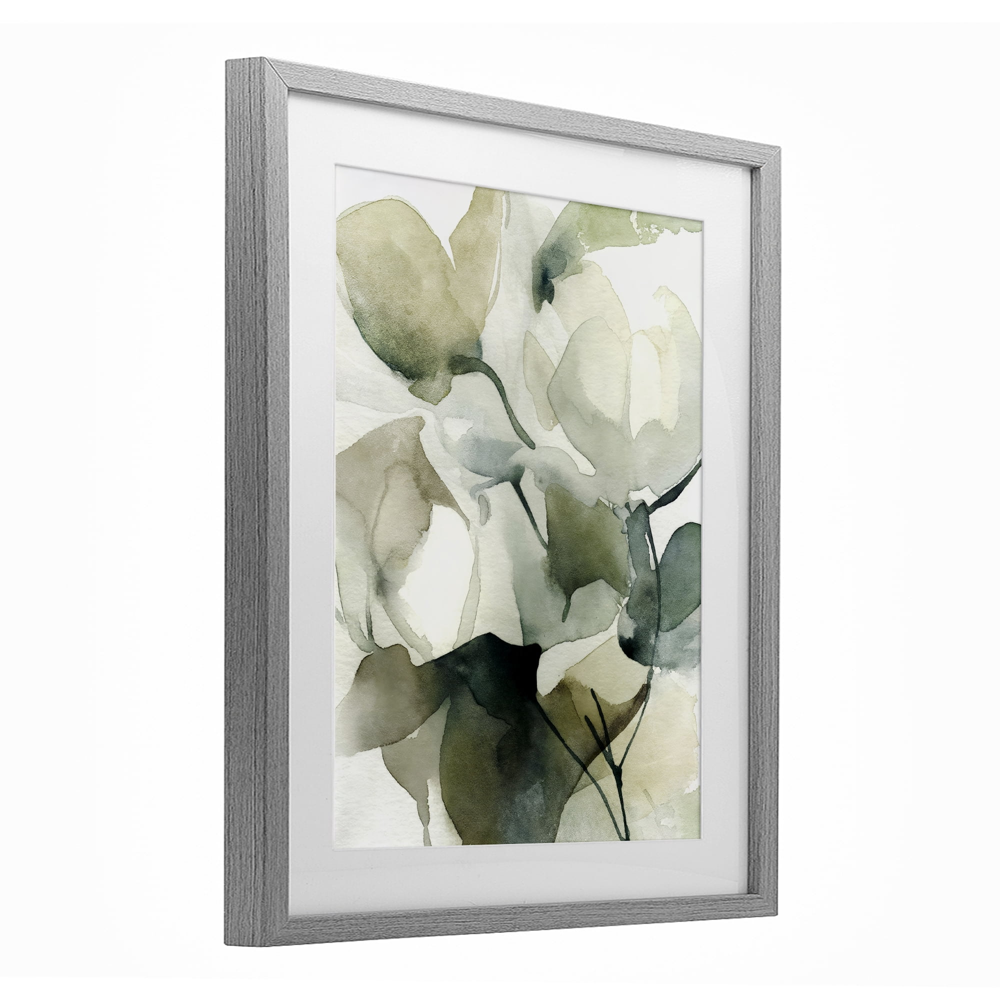 Stupell Industries Flowing Floral Branches Gray Framed Print Under Glass, design by Svetlana Aleynikova