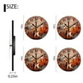 thumbnail image 2 of Non-Ticking Silent Clock Battery Operated Analog Clcok Round Wall Clocks Decorative for Living Room-Guitar Brick Wall Music Vintage Painting(10inch), 2 of 4