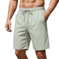 thumbnail image 5 of Besolor Men's Running Shorts Drawstring Elastic Waisted Lightweight Breathable Quick Dry Workout Outdoor Shorts with Pocket(XX-Large,Green), 5 of 7