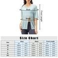 thumbnail image 2 of Camiseta holgada de mujer Media manga Slit Front Sports Cover Ups, 2 of 8