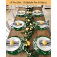 thumbnail image 4 of 15 Inch Round Placemats Set of 4, Merry Christmas Non Slip Heat Insulation PP Table Mats, Winter Snowflake Xmas Aesthetic Green Washable Place Mats for Kitchen Dining Party Table Decor, 4 of 7