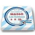 thumbnail image 2 of Personalized Canvas Birth Announcement Nursery Decor Gift, Airplane Design, Custom Name, Date, Weight & Length, Unique Boys & Girls Baby Shower Wall Art Presents, Color Blue # 1 , Size - 24x24, 2 of 5