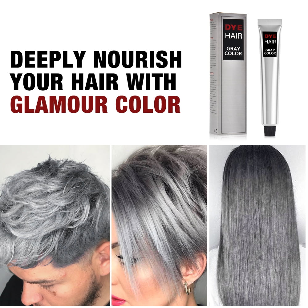 ELECOOL Smoky Gray Hair Color Dye Cream Punk Style Light Grey Silver  Grandma Gray Hair Coloring Unisex Hair Wax Dye CreamScouts From Hrwhb3,  $16.48