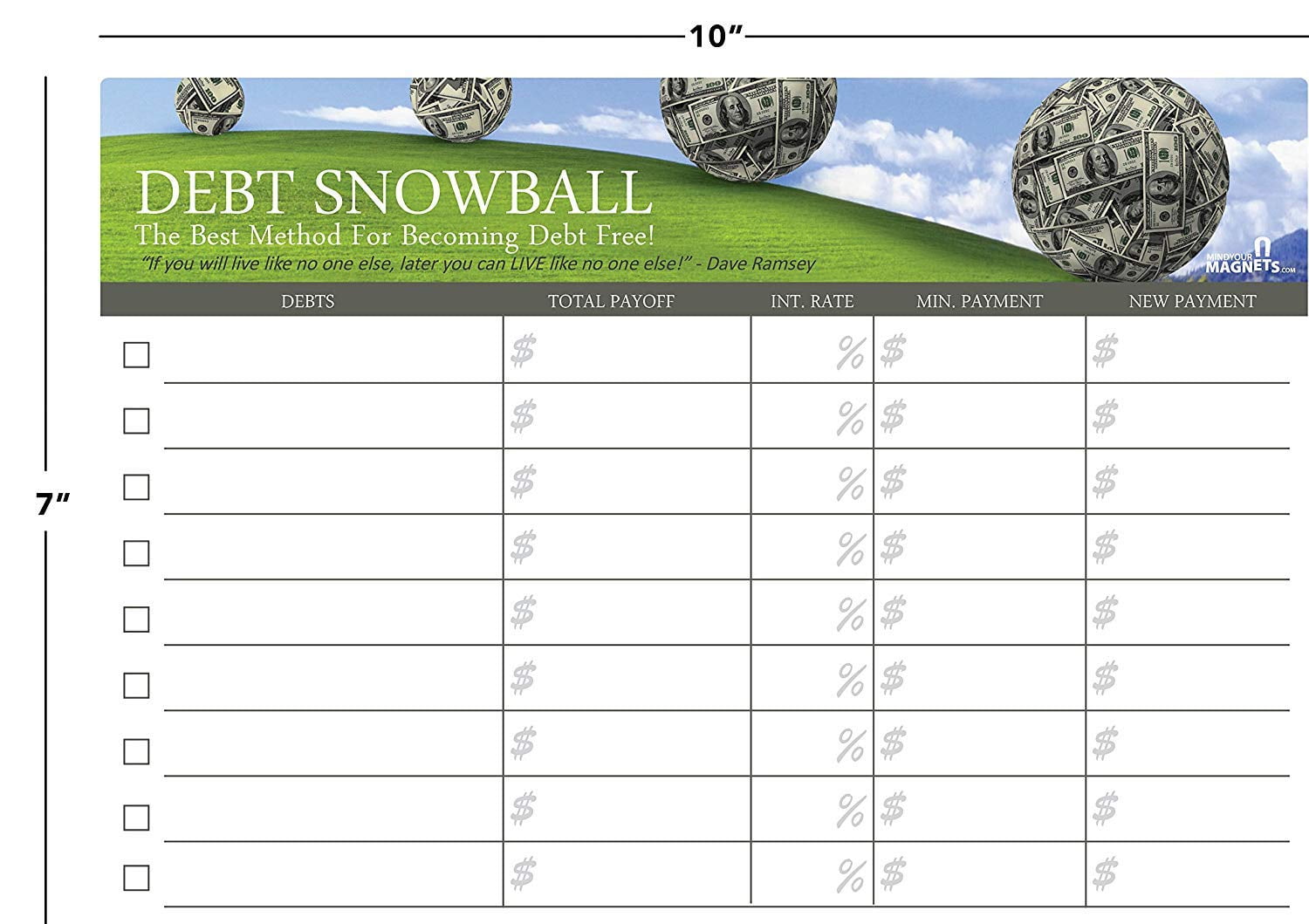 Dave Ramsey Snowball Sheet Printable Coloring - Free Coloring Sheet ...