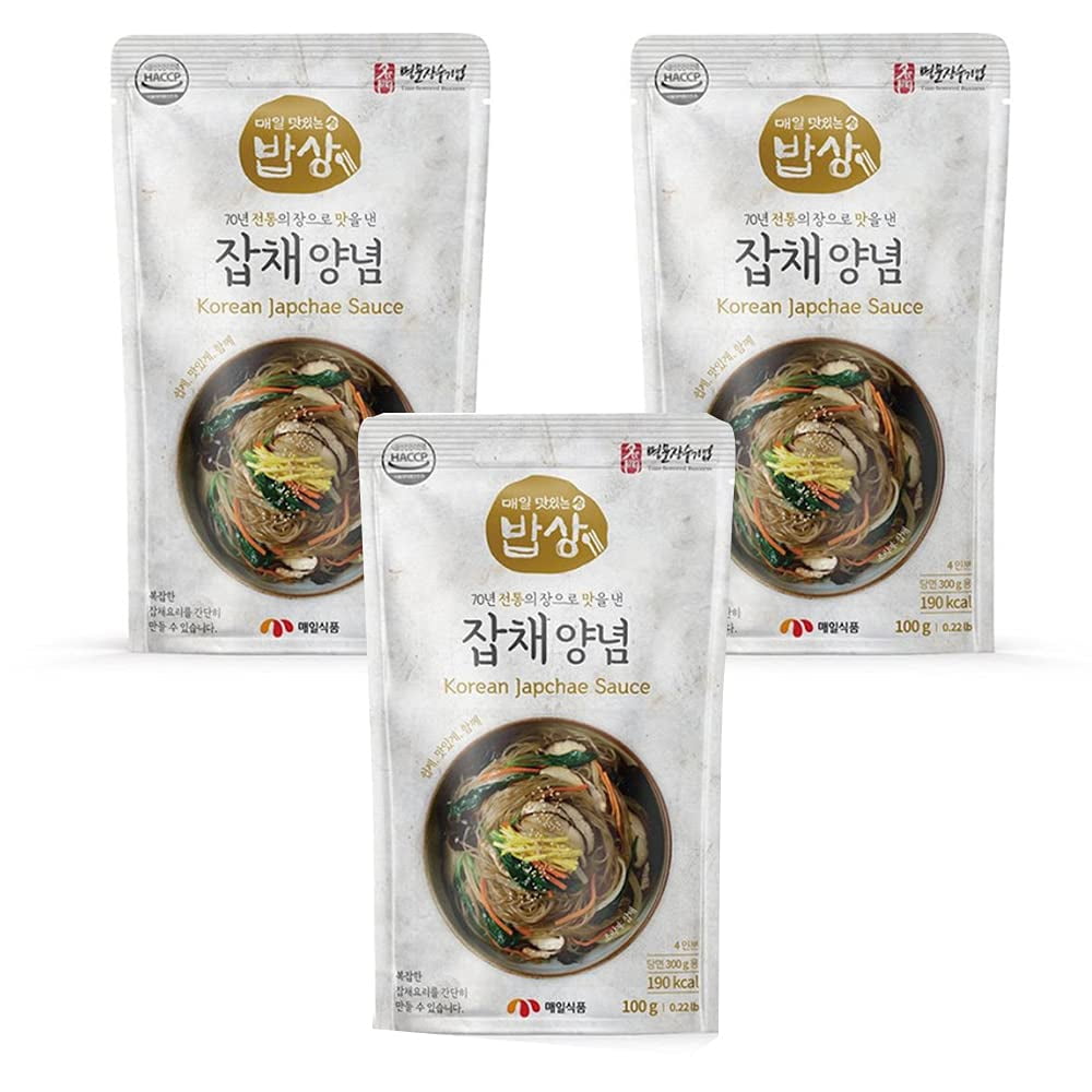 Maeilfoods Korean Japchae Sauce 3.53oz (100g) x 3ea | Korean Famous Glass noodles Food