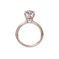 thumbnail image 2 of Diamond-Capitals 2.10 Carat Unique Round Cut Moissanite Ring for Wedding and Engagement Solid 14K Rose Gold Size 11, 2 of 8