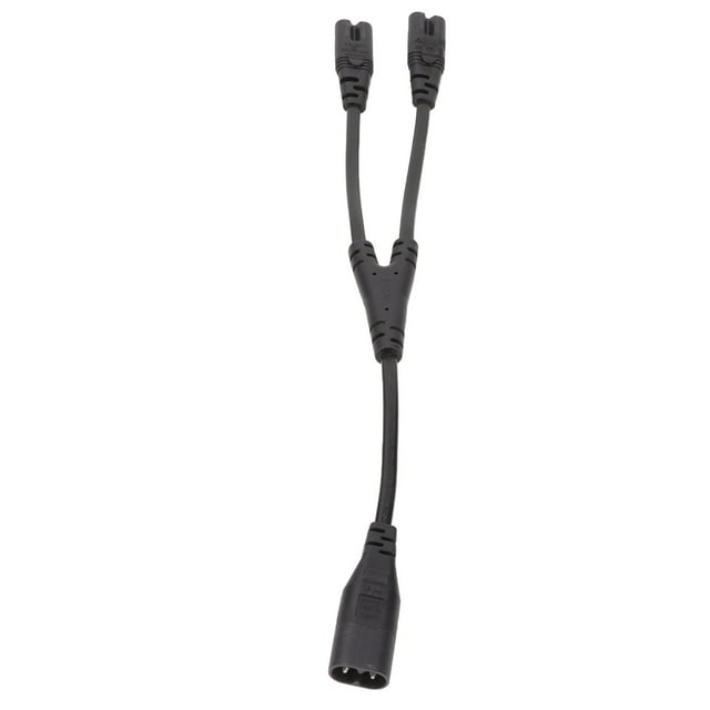 Cables de alimentación IEC320 C8 a IEC320 C7 duales Y macho dividido a hembra doble 1 en 2 salidas Cable de alimentación de CA 0,3 m/0,98 pies