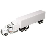NewRay 15843 1:43 Remorque Kenworth W900 All White Diecast Vehicle, One Size, Long Haulter 1/43 Scale