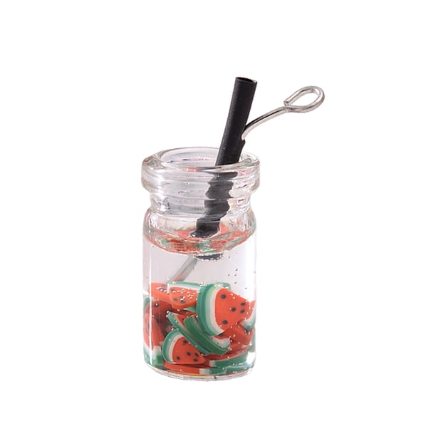 Billuyoard Llavero Pendiente Llavero Etiqueta Llavero Decorativo Exquisito Fresa Botellas Multifuncional Llavero White11 * 14mm Artesanía Sandía11*14mm Billuyoard HA061535-04