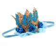 thumbnail image 1 of Diadema con Tiara Sunnimix Corona de Princesa Azul Cumpleaños 1er 2do, 1 of 7
