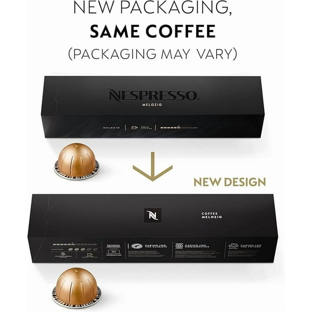Nespresso Capsules VertuoLine, Melozio, Medium Roast Coffee, 30