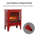 thumbnail image 4 of S-HOME 17 Inch Freestanding Electric Fireplace Stove Heater With 3D Flame Effect,  Home Heating Solution，Red, 4 of 14