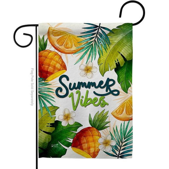 Angeleno Heritage G130398-BO 13 x 18.5 in. Tropical Vibes Summertime Fun & Sun Double-Sided Vertical Decorative Garden Flag